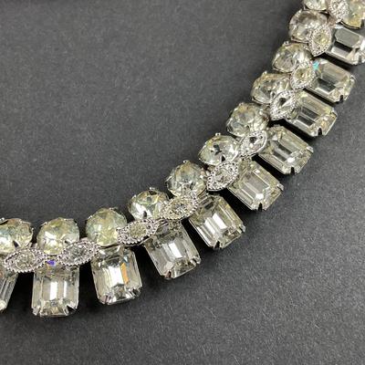 -10- EISENBERG ICE | Rhinestone Necklace & Unmarked Rhinestone Brooch