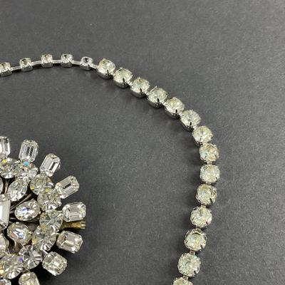 -10- EISENBERG ICE | Rhinestone Necklace & Unmarked Rhinestone Brooch