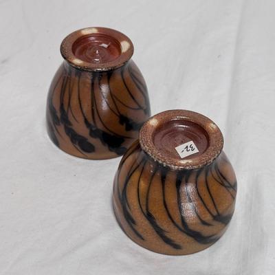 Japanese Style Ceramic Sake Bottle and Cups by Kyle Carpenter (LR-DZ)
