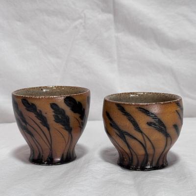 Japanese Style Ceramic Sake Bottle and Cups by Kyle Carpenter (LR-DZ)