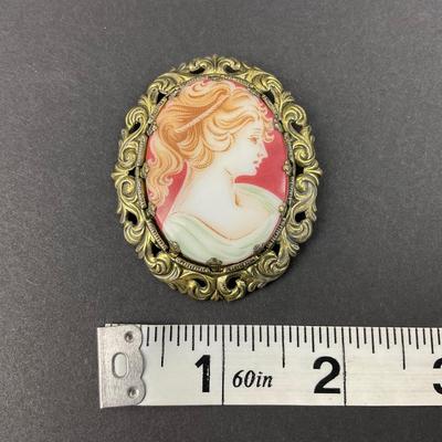-16- CAMEO | Western Germany Brooch | Marked