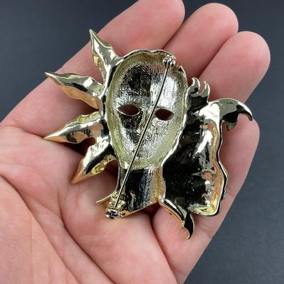 -18- BROOCH | Retro Art Deco Face Brooch