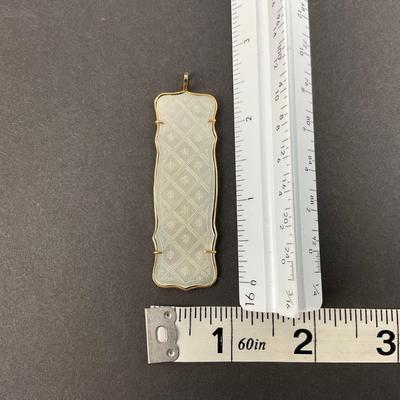-19- PENDANT | Hand Etched Mother Of Pearl Pendant