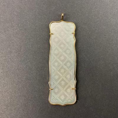 -19- PENDANT | Hand Etched Mother Of Pearl Pendant