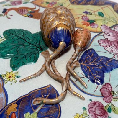 Mottahedeh Tobacco Leaf Porcelain Tureen w/ Platter (LR-DZ)