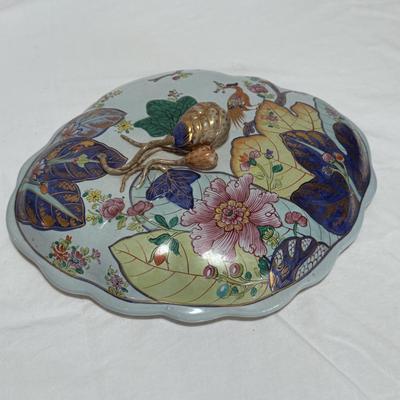 Mottahedeh Tobacco Leaf Porcelain Tureen w/ Platter (LR-DZ)