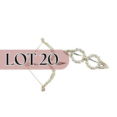 -20- BROOCH | Rhinestone Krementz & Unmarked Brooch