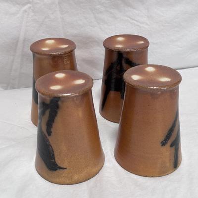 Six Kyle Carpenter Ceramic Cups w/ Bird Design (LR-DZ)