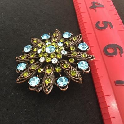 Large Rhinestone Fashion Brooch