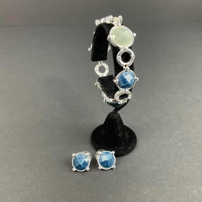 -35- NAPIER | Matching Bracelet & Earrings Set | Marked