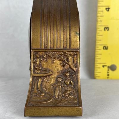 Jennings Brothers Bronze Desk/Mantle Clock
