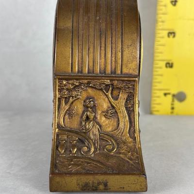 Jennings Brothers Bronze Desk/Mantle Clock