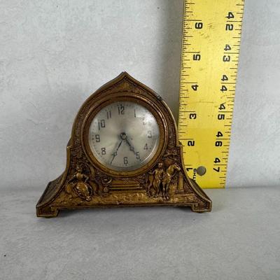 Jennings Brothers Bronze Desk/Mantle Clock