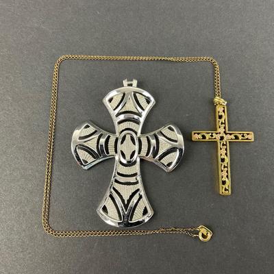 -41- TRIFARI | Silver & Gold Tone Pendants | Marked