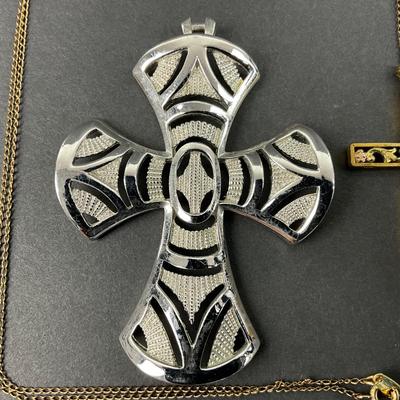 -41- TRIFARI | Silver & Gold Tone Pendants | Marked