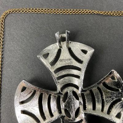 -41- TRIFARI | Silver & Gold Tone Pendants | Marked