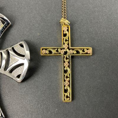 -41- TRIFARI | Silver & Gold Tone Pendants | Marked