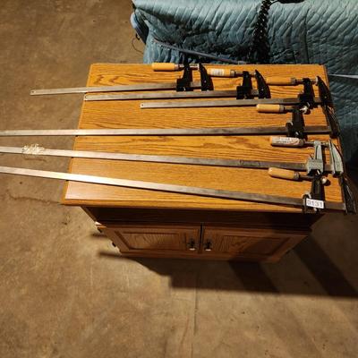 Lot of 7 Wood Clamps