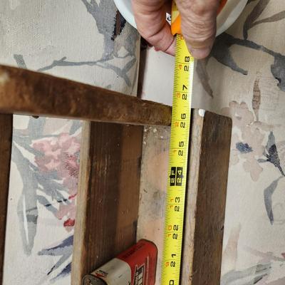 Vintage Wooden Tool Box w Vintage Singer & 3 in 1 Oil Tins