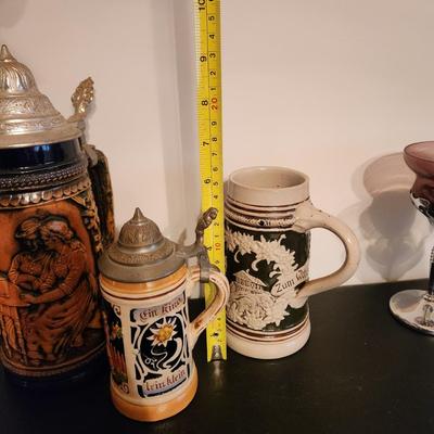 Lot of 5 Beer Steins Made in Germany