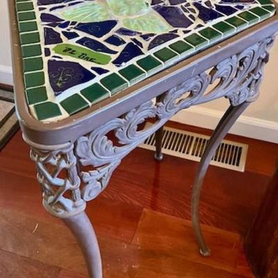 Metal Mosaic Top Table