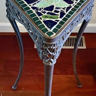 Metal Mosaic Top Table