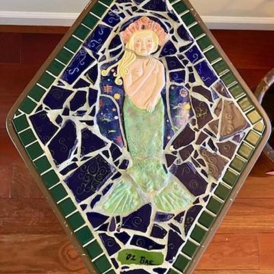 Metal Mosaic Top Table