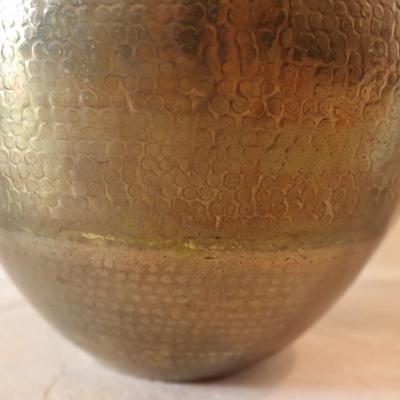 Hammered Brass Planter, India