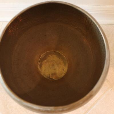 Hammered Brass Planter, India