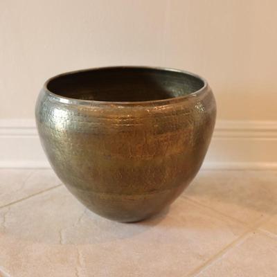Hammered Brass Planter, India