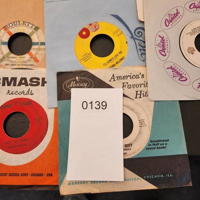 Large Lot 45 RPM Records Elvis Presley Queen Bobby Pickett Monster Mash Garpax The Monkees Yardbirds The Beatles Bee Gees Barbara George...