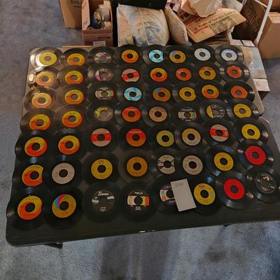 Large Lot of 45 RPM Records Beach Boys Beatles Monkees Rolling Stones Chicago Village People Pink Floyd