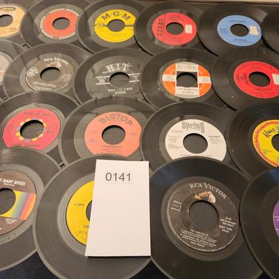 Another Large Lot 45 RPM Records Jan & Dean Four Tops Taco Ricky Nelson Whodini Bad Boy Lovin Spoonful Dion Turtles Simon &...