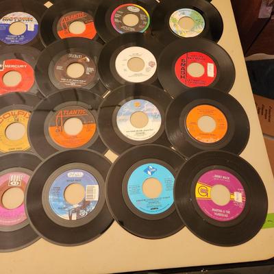Another Large Lot 45 RPM Records Jan & Dean Four Tops Taco Ricky Nelson Whodini Bad Boy Lovin Spoonful Dion Turtles Simon &...