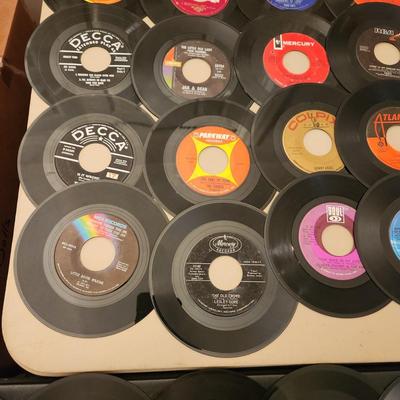 Another Large Lot 45 RPM Records Jan & Dean Four Tops Taco Ricky Nelson Whodini Bad Boy Lovin Spoonful Dion Turtles Simon &...