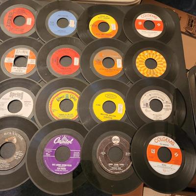 Another Large Lot 45 RPM Records Jan & Dean Four Tops Taco Ricky Nelson Whodini Bad Boy Lovin Spoonful Dion Turtles Simon &...