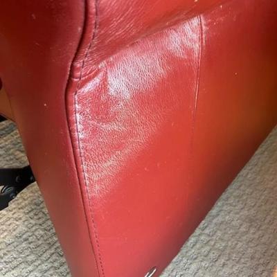 Two Natuzzi Italsofa Red Leather Recliner Chairs