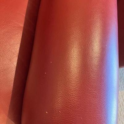 Two Natuzzi Italsofa Red Leather Recliner Chairs