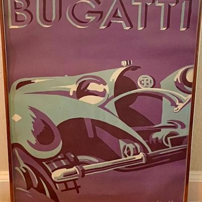 Vintage Bugatti Framed Poster