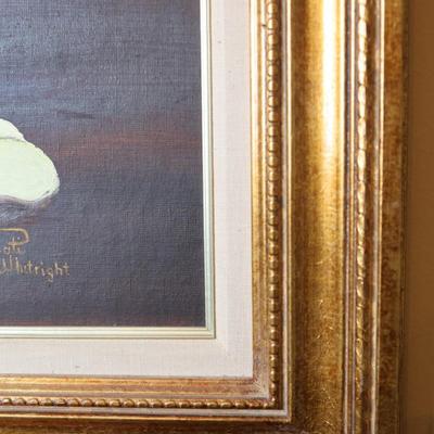 Framed Original Pati Whitright "White Roses"