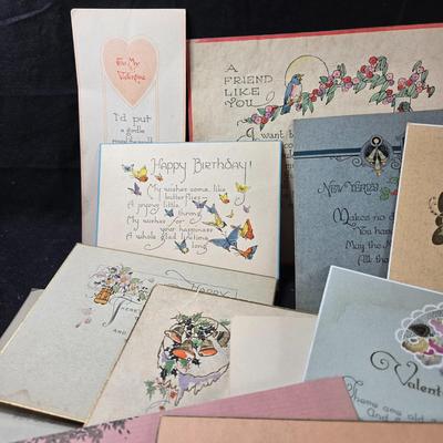 Lot D - Vintage Flat Greeting Cards