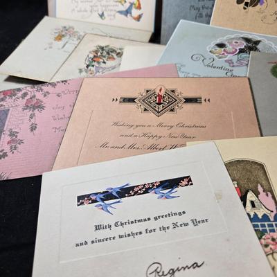 Lot D - Vintage Flat Greeting Cards