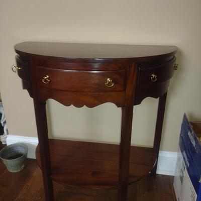 Demilune Accent/Entryway Table- Approx 27 1/2" Wide, 14 1/2" Deep, 28 1/2" Tall