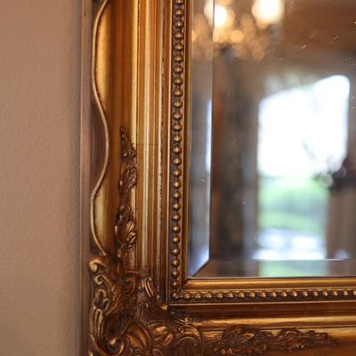 Vintage Gold Gilt Beveled Glass Mirror