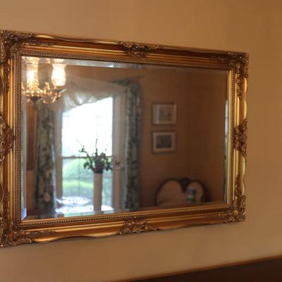 Vintage Gold Gilt Beveled Glass Mirror