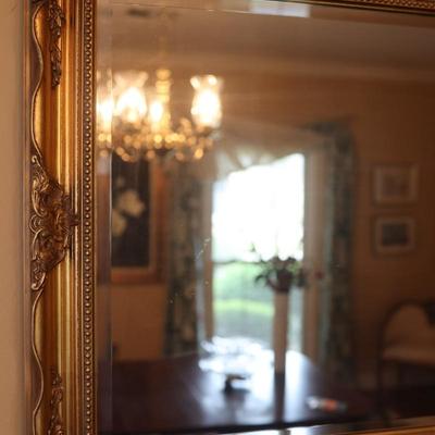 Vintage Gold Gilt Beveled Glass Mirror