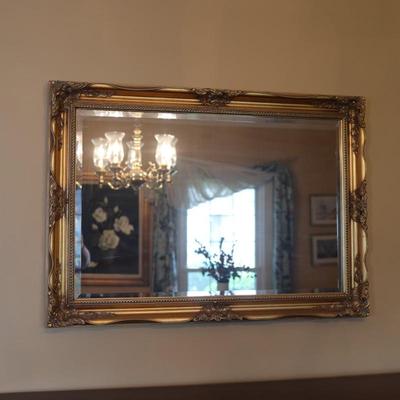 Vintage Gold Gilt Beveled Glass Mirror
