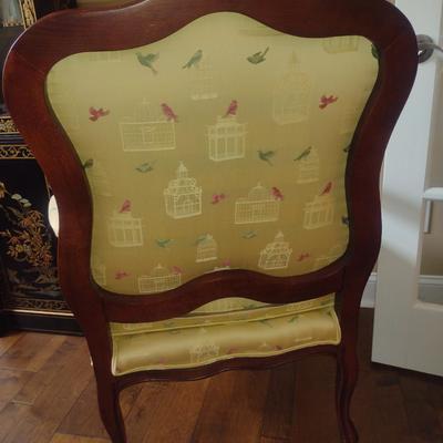 Vintage Upholstered Louis XV French Style Arm Chair
