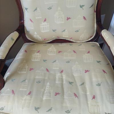 Vintage Upholstered Louis XV French Style Arm Chair