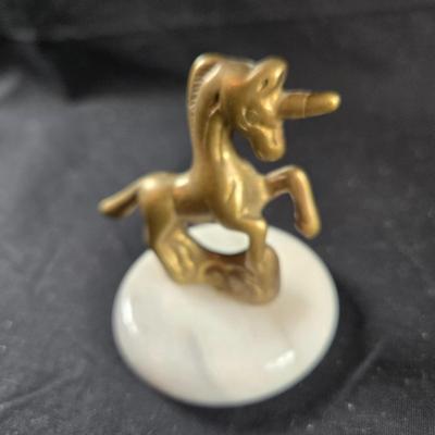 Miniature Brass Unicorn